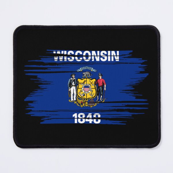 Item preview, Distressed Wisconsin State Flag WI designed and sold by shitpostee.
