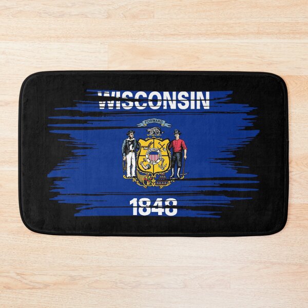 Item preview, Distressed Wisconsin State Flag WI designed and sold by shitpostee.
