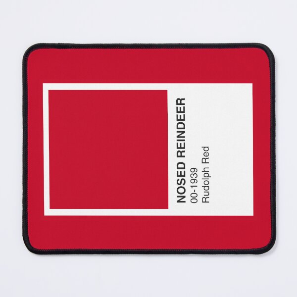 Item preview, Rudolph Reindeer Christmas Song Red Colour Swatch - Red Border designed and sold by The Colourful Game.