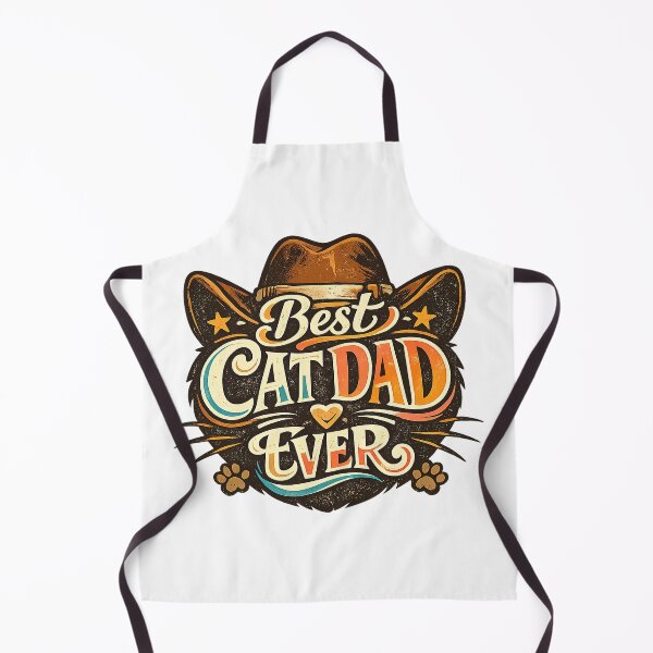 Item preview, Best Cat Dad Ever, Cowoby Retro Vintage Style designed and sold by graphic-genie.