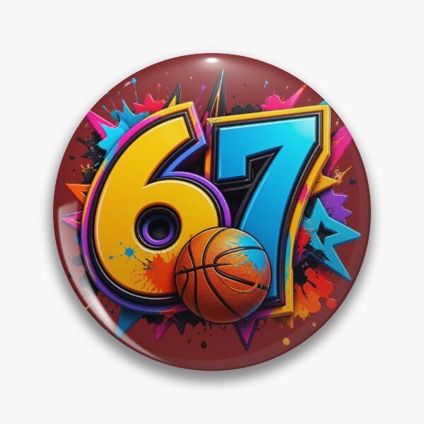 Item preview,  Basketball Number 67 Colorful Paint Splatter Logo designed and sold by AgnesB77.