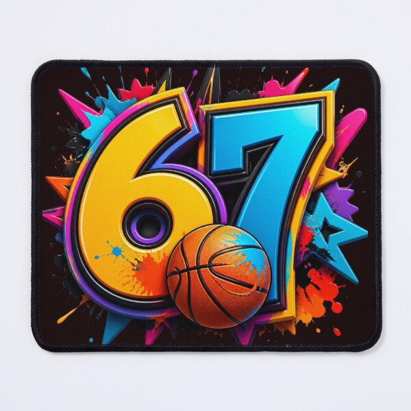 Item preview,  Basketball Number 67 Colorful Paint Splatter Logo designed and sold by AgnesB77.