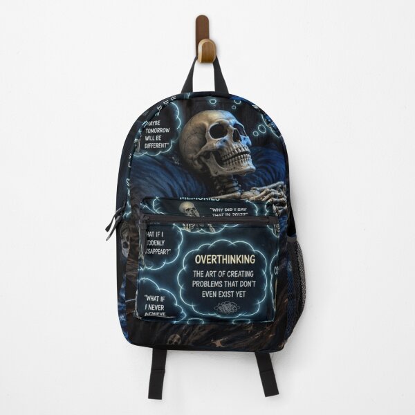 Item preview, Skeleton Overthinking 3AM Funny Anxiety Dark Humor Gift designed and sold by irfanshikh.