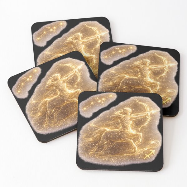 Item preview, Zodiac Sagittarius Gold Galaxy Fantasy Art Birthday Gift designed and sold by KI-Kunstwerk.