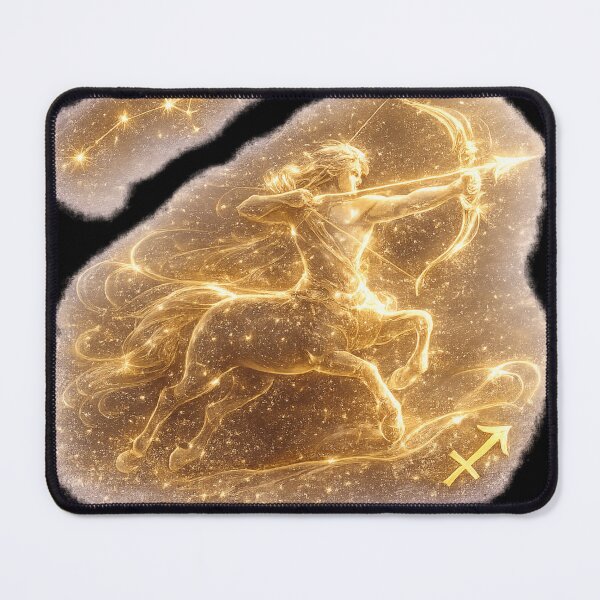 Item preview, Zodiac Sagittarius Gold Galaxy Fantasy Art Birthday Gift designed and sold by KI-Kunstwerk.