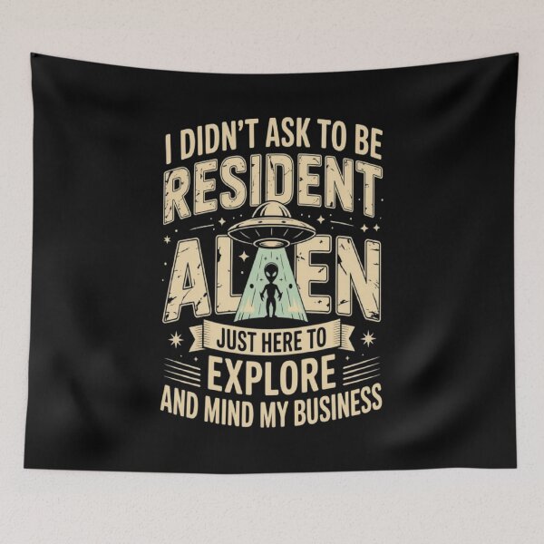 Item preview, RESIDENT ALIEN designed and sold by ALL ART .
