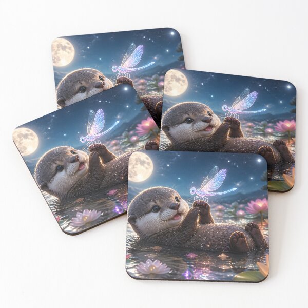 Item preview, Baby Otter and Magic Dragonfly designed and sold by sigmaartstudio.
