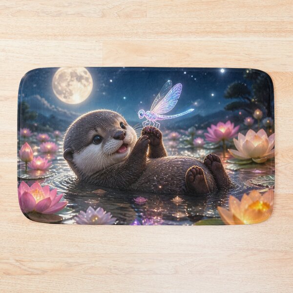 Item preview, Baby Otter and Magic Dragonfly designed and sold by sigmaartstudio.