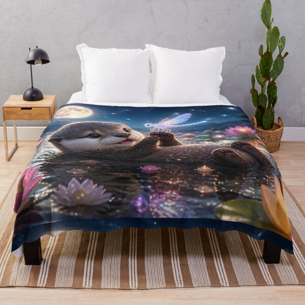 Item preview, Baby Otter and Magic Dragonfly designed and sold by sigmaartstudio.