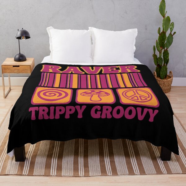 Item preview, Raver Trippy Groovy Hippie Mushroom Rave designed and sold by LuminOrb.