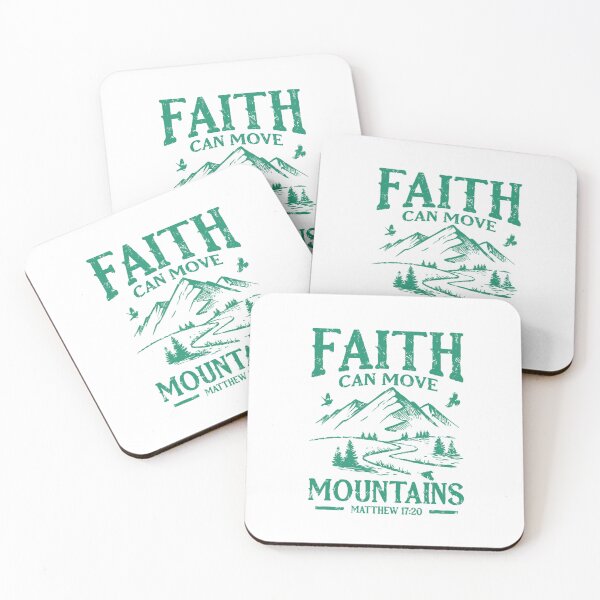 Item preview, Faith Can Move Mountains Christian Aesthetic Typography designed and sold by HBDStudio.