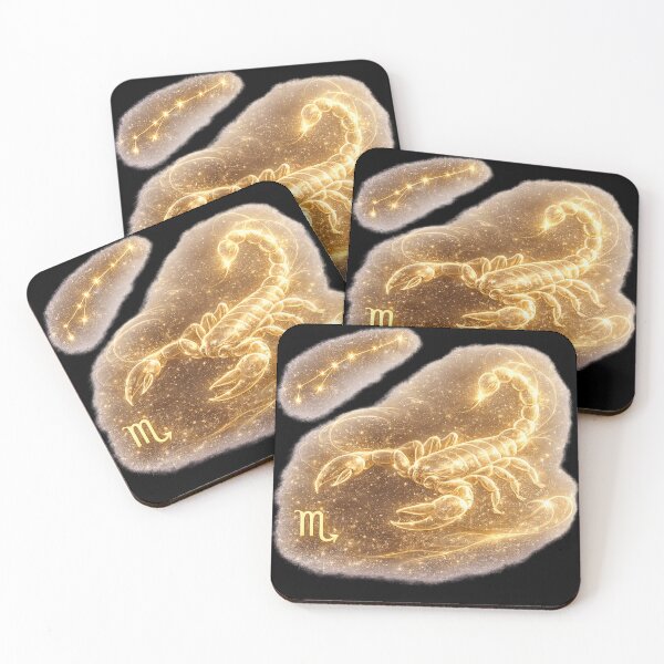 Item preview, Zodiac Scorpio Gold Galaxy Fantasy Art Birthday Gift designed and sold by KI-Kunstwerk.