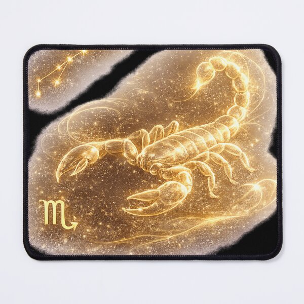 Item preview, Zodiac Scorpio Gold Galaxy Fantasy Art Birthday Gift designed and sold by KI-Kunstwerk.
