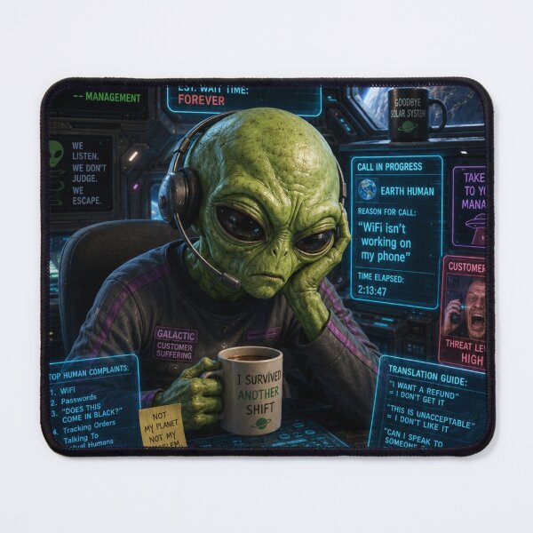 Item preview, Alien Customer Service Funny Galactic Worker Humor Gift designed and sold by irfanshikh.