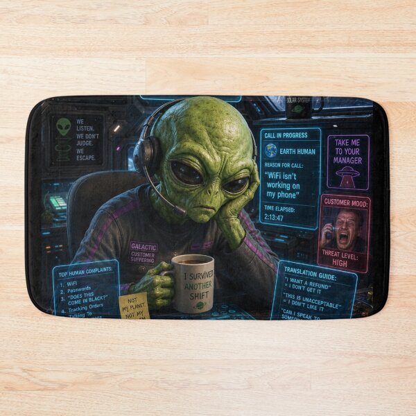 Item preview, Alien Customer Service Funny Galactic Worker Humor Gift designed and sold by irfanshikh.