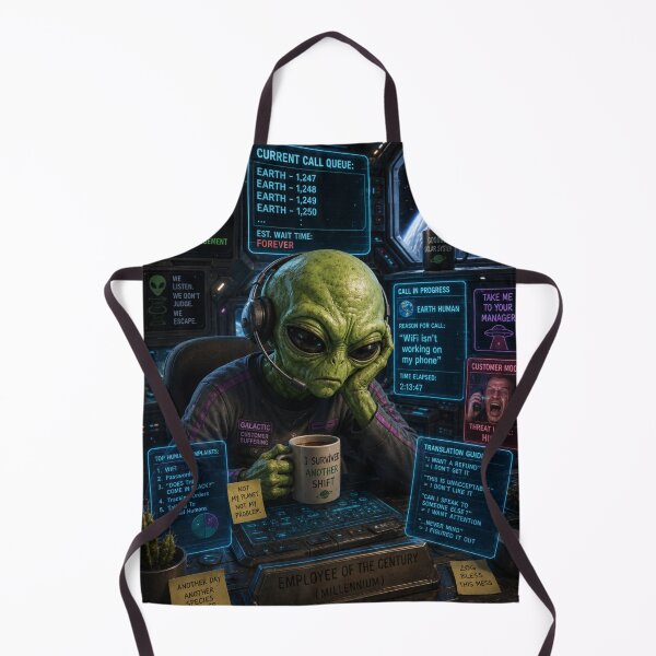 Item preview, Alien Customer Service Funny Galactic Worker Humor Gift designed and sold by irfanshikh.