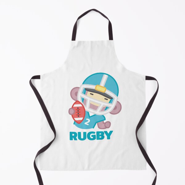 Item preview, Cute Monkey Rugby Mascot Jersey Number 2 Cyan Sticker designed and sold by topprinting.