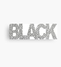 B L A C K Metal Print