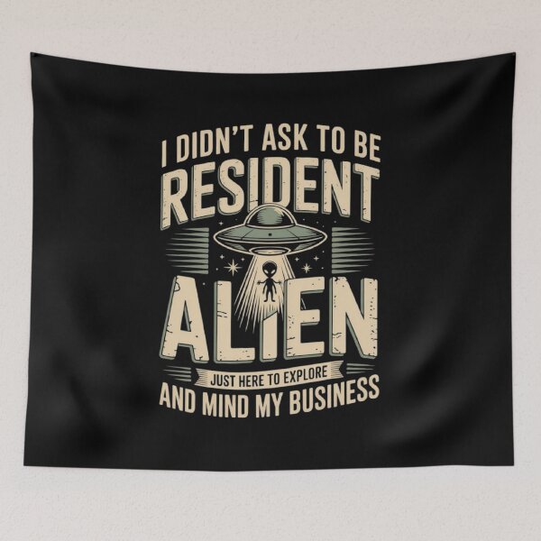Item preview, RESIDENT ALIEN designed and sold by ALL ART .