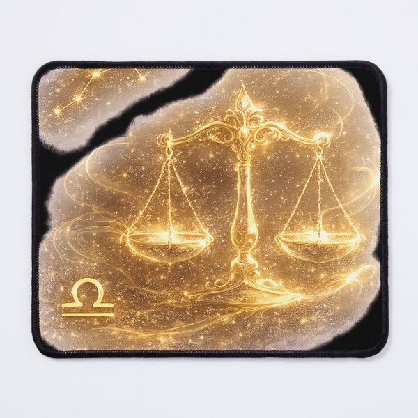 Item preview, Zodiac Libra Gold Galaxy Fantasy Art Birthday Gift designed and sold by KI-Kunstwerk.