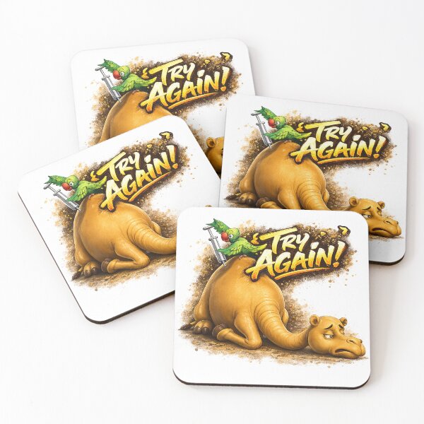 Item preview, Try Again - Motivational Camel And Parrot  designed and sold by Gowoo Lifestyle.