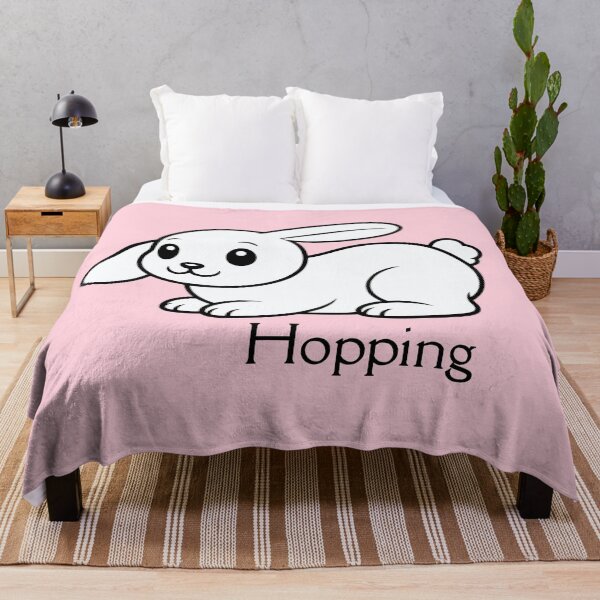 Item preview, Cute Hopping Bunny - Minimalist Rabbit Line Art designed and sold by ShaderShirts.
