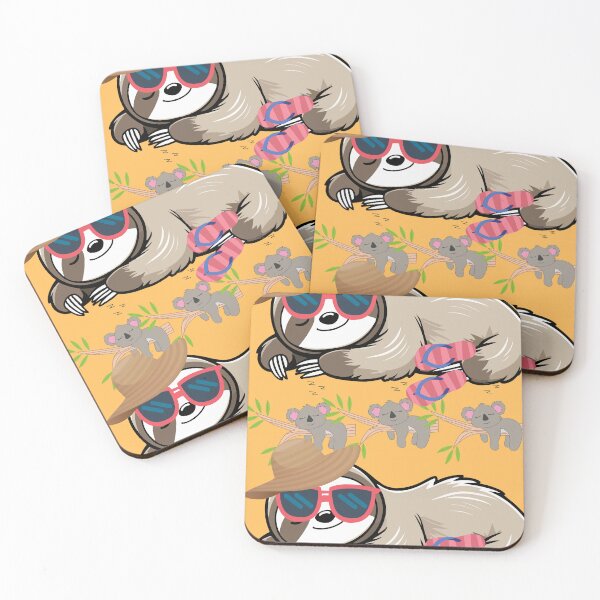 Item preview, Sloths and Koalas Vibing in Sunglasses and Flip-Flops designed and sold by Extremeallie.