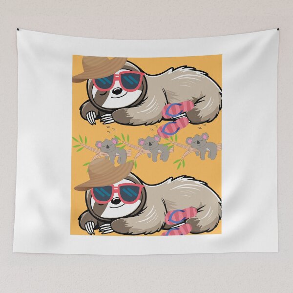 Item preview, Sloths and Koalas Vibing in Sunglasses and Flip-Flops designed and sold by Extremeallie.