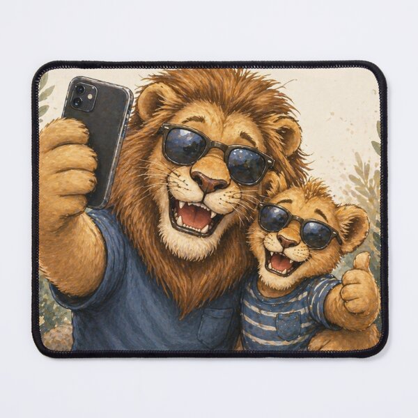 Item preview, Daddy and Me Lion Selfie | Father’s Day designed and sold by inspired-works.