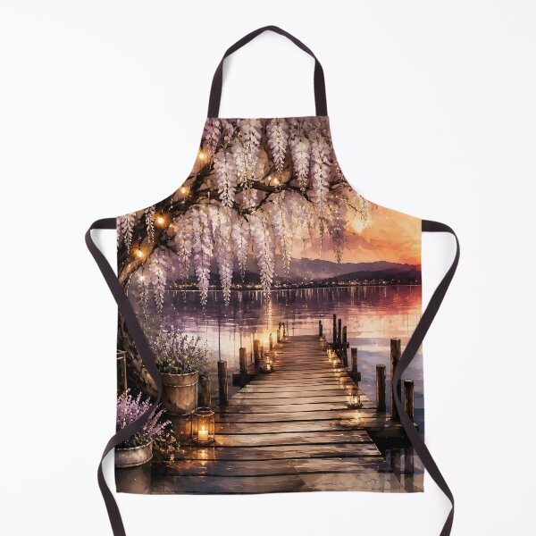 Item preview, Wisteria Pier with Fairy Lights designed and sold by sigmaartstudio.