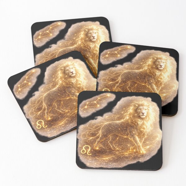 Item preview, Zodiac Leo Gold Galaxy Fantasy Art Birthday Gift designed and sold by KI-Kunstwerk.