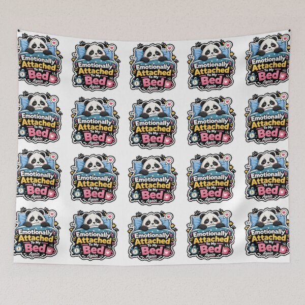 Item preview, Emotionally Attached To My Bed Panda Sticker  designed and sold by PixoNest.