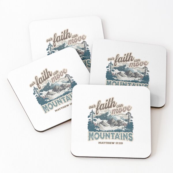 Item preview, Faith Can Move Mountains Christian Aesthetic Typography designed and sold by HBDStudio.