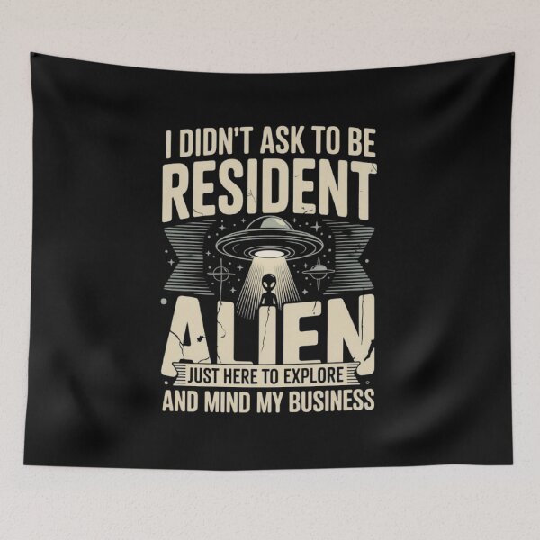 Item preview, RESIDENT ALIEN designed and sold by ALL ART .