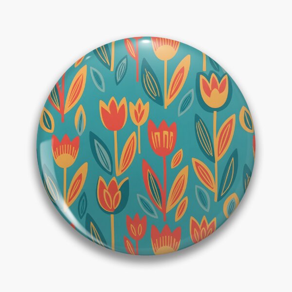 Item preview, Scandinavian Folk Botanical Tulip Pattern designed and sold by VelloomStore.