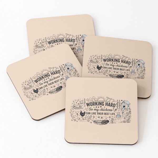 Item preview, Funny Chicken Owner Gift - Working Hard So My Chickens Can Live Their Best Life designed and sold by MarJul.