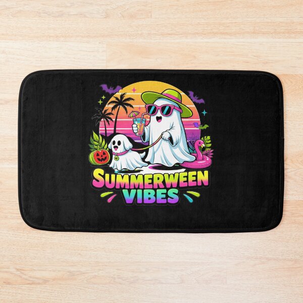 Item preview, Summerween Vibes Ghost Dog Beach Party Spooky Cute Halloween designed and sold by tamdevo1.