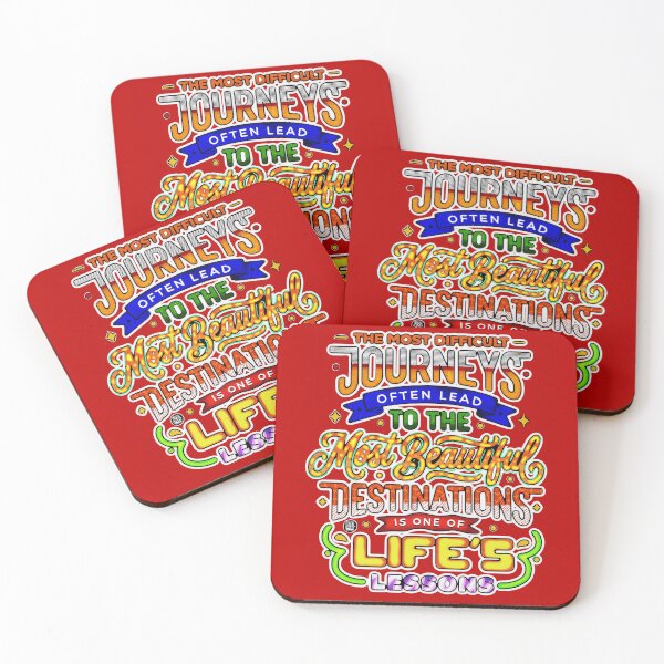 Item preview, The Most Difficult Journeys - Inspirational Typography designed and sold by Ledocover.