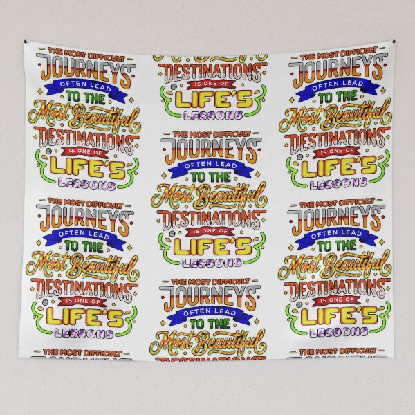 Item preview, The Most Difficult Journeys - Inspirational Typography designed and sold by Ledocover.