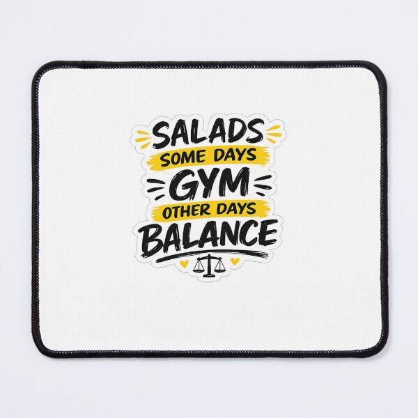 Item preview, Salads some days, gym other days designed and sold by Brightberry Studio.