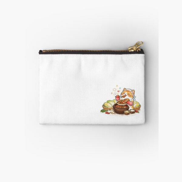 Item preview, Cute Orange Cat Making Kimchi Kawaii Korean Food Ginger Kitty Illustration designed and sold by NoopnyangStudio.