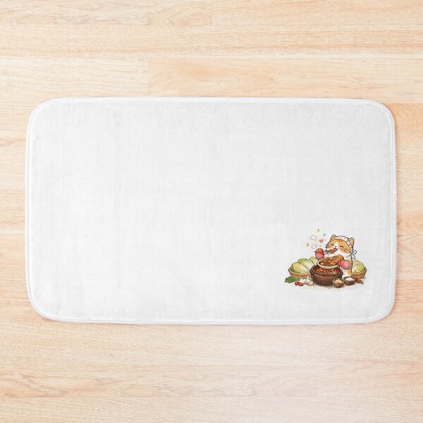 Item preview, Cute Orange Cat Making Kimchi Kawaii Korean Food Ginger Kitty Illustration designed and sold by NoopnyangStudio.