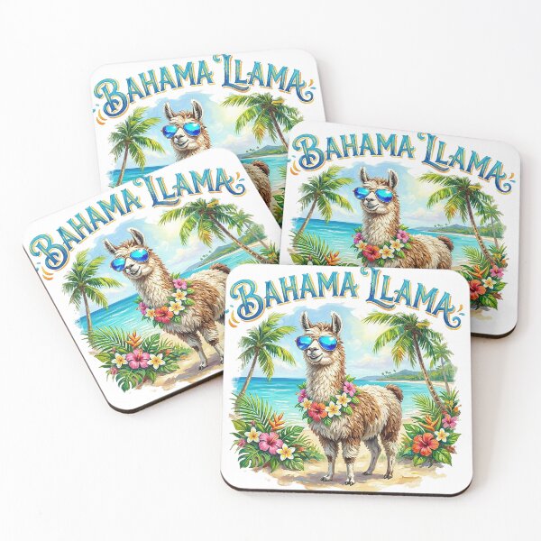 Item preview, LLama Beach Bahama Tshirt, Sticker, Mug designed and sold by candiscamera.