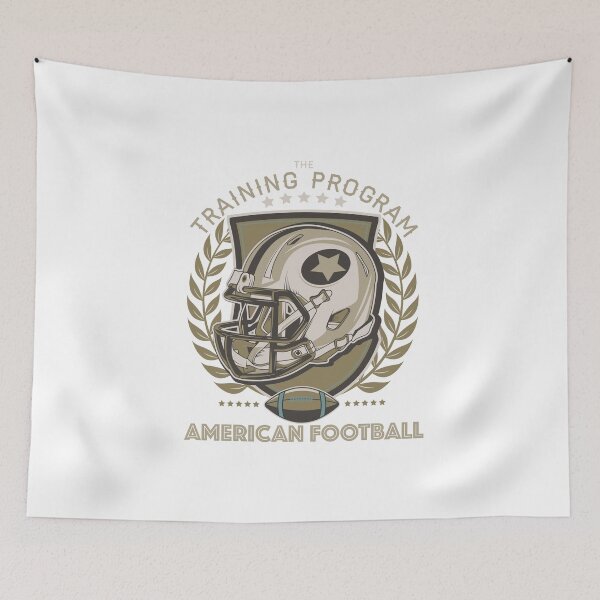Item preview, Vintage American Football Helmet Training Program Sticker designed and sold by topprinting.