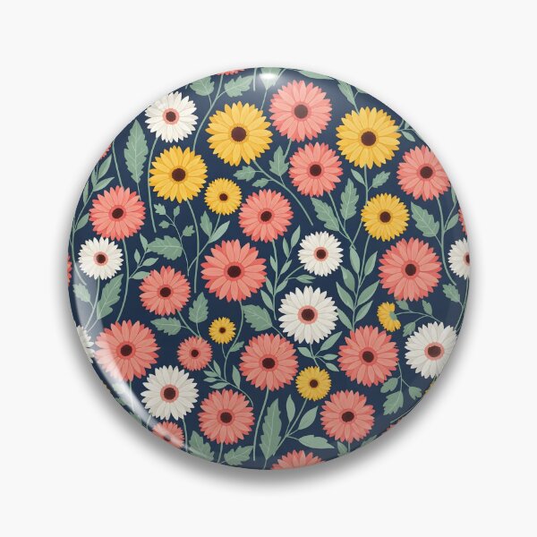 Item preview, Midnight Blossom Daisy Garden Pattern designed and sold by VelloomStore.