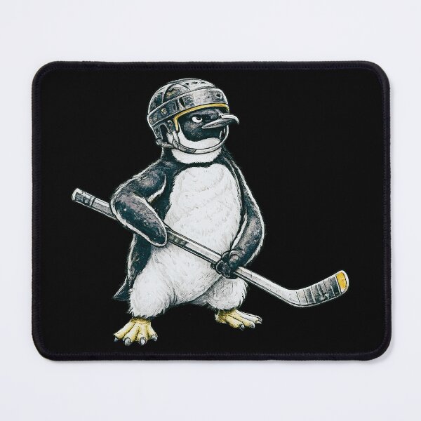 Item preview, Penguin Hockey Player Vintage Cartoon Sports Fan T-Shirt | Cute Ice Hockey Animal Graphic Gift designed and sold by Teetreasure2.