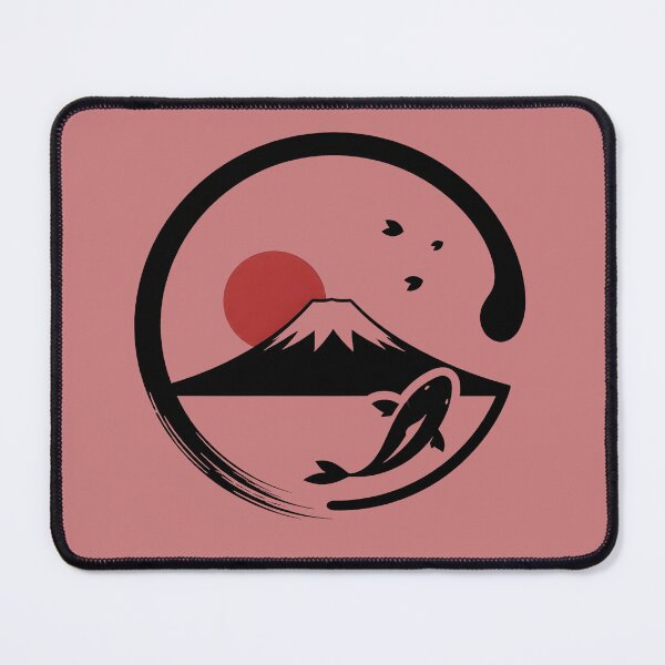 Item preview, Japanese Mt Fuji Koi Minimalist Circle Design designed and sold by Idrojibz.