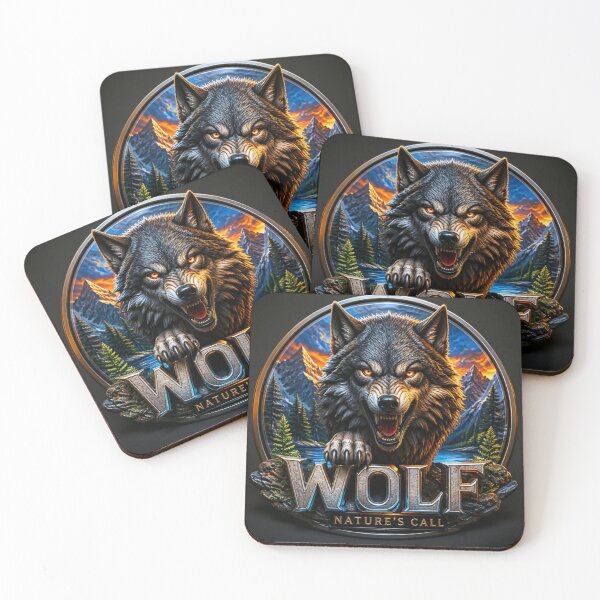 Item preview, Wolf Natures Call Mountain Wilderness Esports Badge designed and sold by AgnesB77.