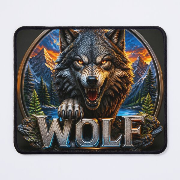 Item preview, Wolf Natures Call Mountain Wilderness Esports Badge designed and sold by AgnesB77.