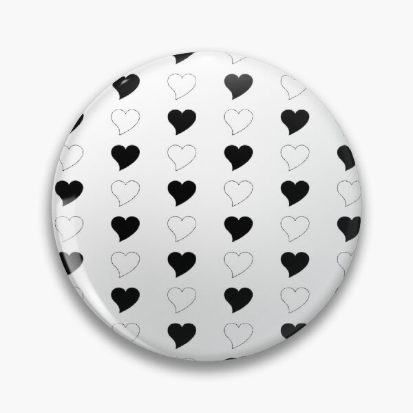 Item preview, WHITE & BLACK heart pattern designed and sold by SrihithaStudio.